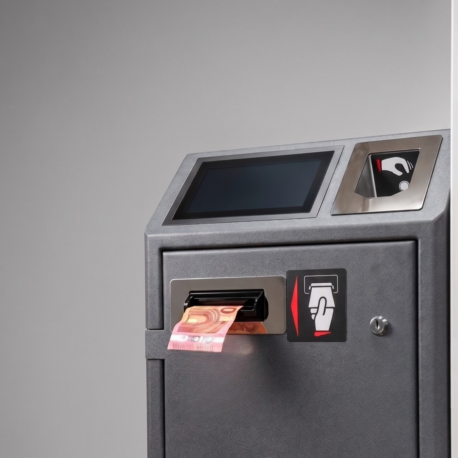 CashDro kluiskassa die een biljet van tien euro uitgeeft