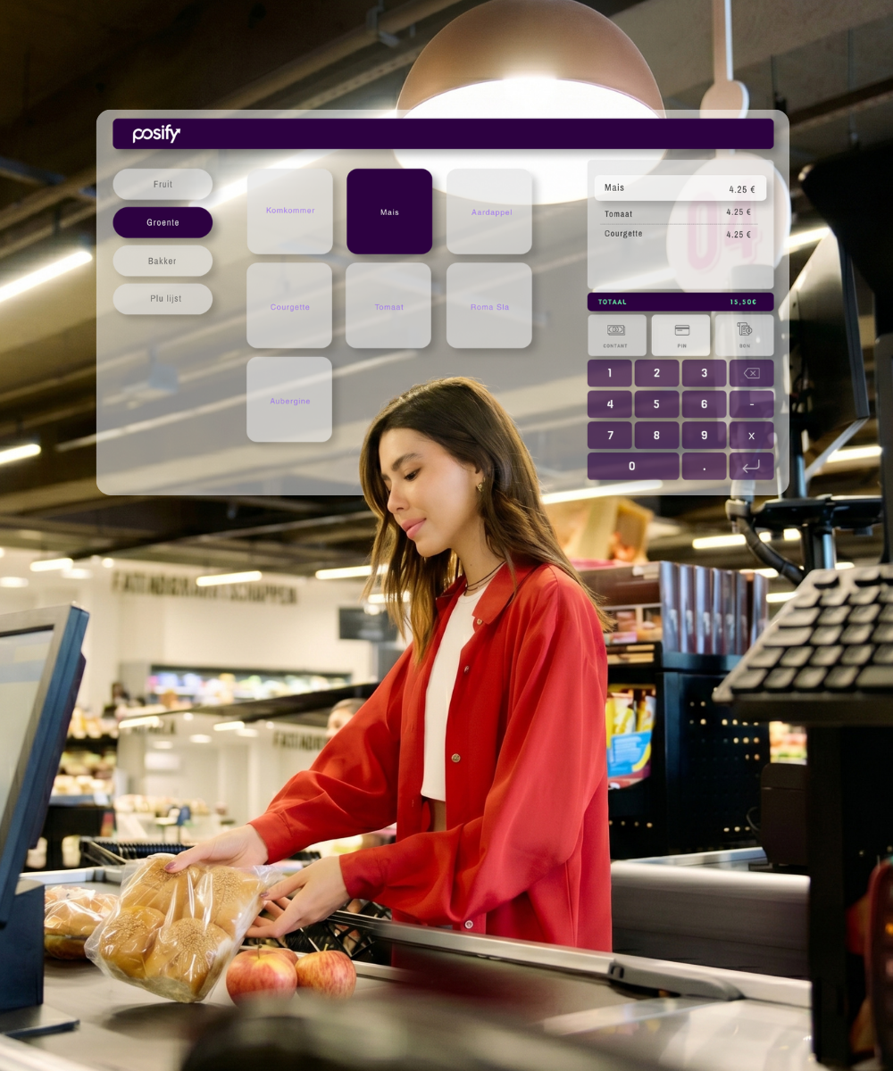 POSIFY-kassasysteem voor een supermarkt